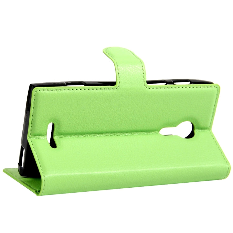 For Alcatel One Touch Flash 2 Litchi Texture Horizontal Flip Leather Case with Magnetic Buckle & Holder & Card Slots & Wallet