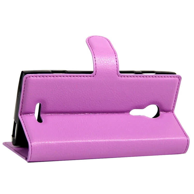 For Alcatel One Touch Flash 2 Litchi Texture Horizontal Flip Leather Case with Magnetic Buckle & Holder & Card Slots & Wallet