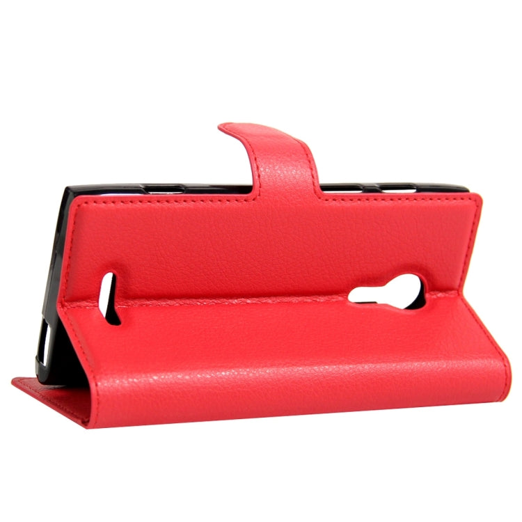 For Alcatel One Touch Flash 2 Litchi Texture Horizontal Flip Leather Case with Magnetic Buckle & Holder & Card Slots & Wallet