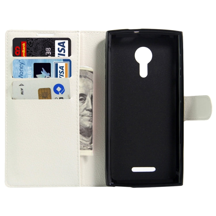 For Alcatel One Touch Flash 2 Litchi Texture Horizontal Flip Leather Case with Magnetic Buckle & Holder & Card Slots & Wallet