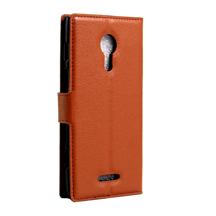 For Alcatel One Touch Flash 2 Litchi Texture Horizontal Flip Leather Case with Magnetic Buckle & Holder & Card Slots & Wallet