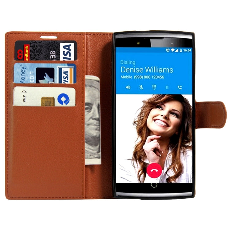 For Alcatel One Touch Flash 2 Litchi Texture Horizontal Flip Leather Case with Magnetic Buckle & Holder & Card Slots & Wallet