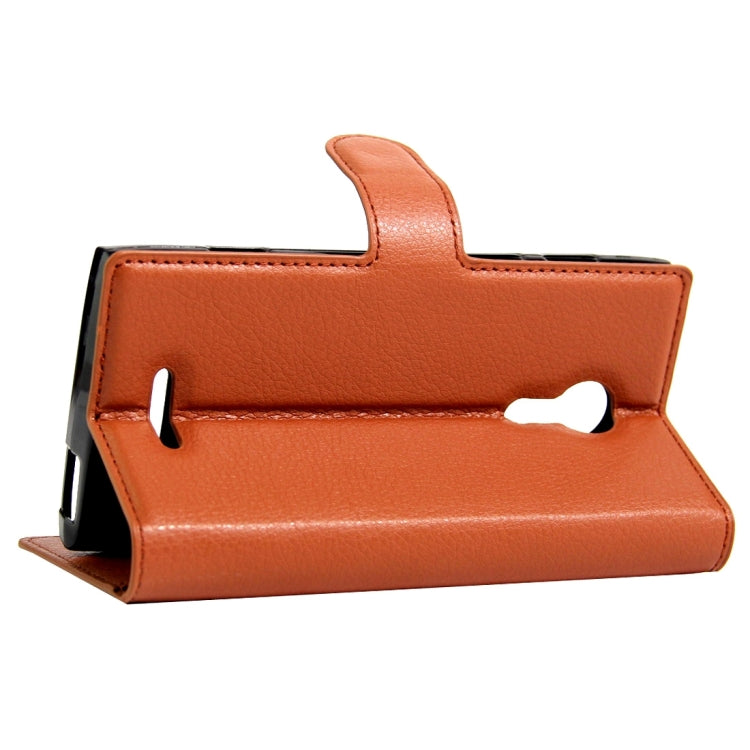 For Alcatel One Touch Flash 2 Litchi Texture Horizontal Flip Leather Case with Magnetic Buckle & Holder & Card Slots & Wallet