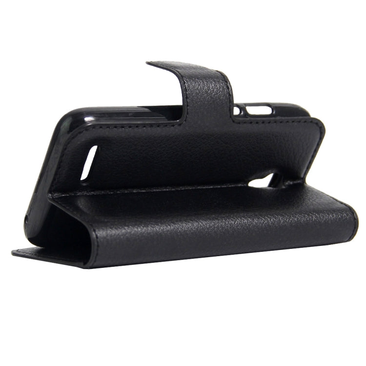 For Alcatel Pixi 4 (3.5) Litchi Texture Horizontal Flip Leather Case with Magnetic Buckle & Holder & Card Slots & Wallet