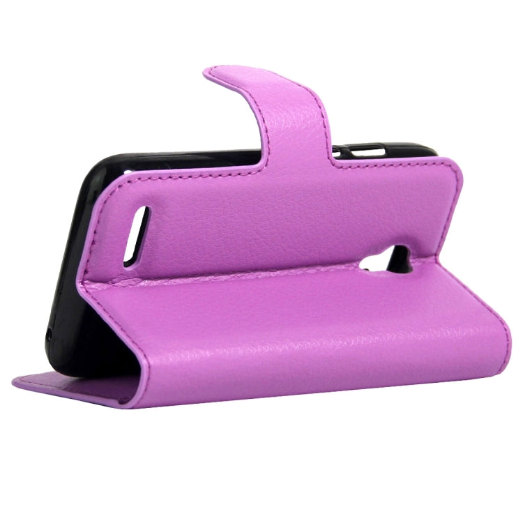 For Alcatel Pixi 4 (3.5) Litchi Texture Horizontal Flip Leather Case with Magnetic Buckle & Holder & Card Slots & Wallet