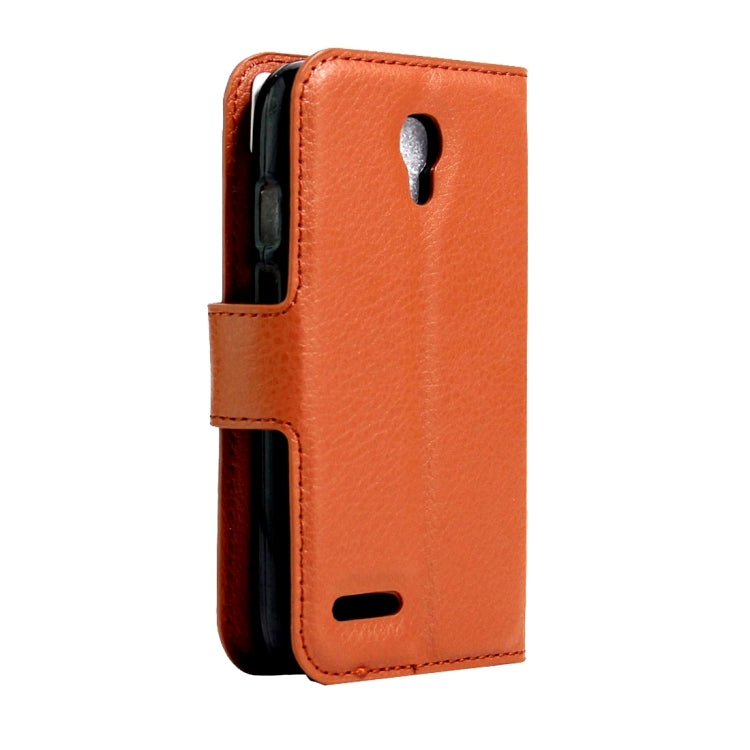 For Alcatel Pixi 4 (3.5) Litchi Texture Horizontal Flip Leather Case with Magnetic Buckle & Holder & Card Slots & Wallet