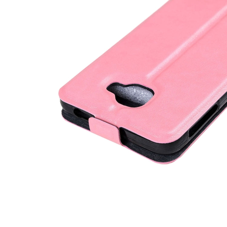 For Alcatel Idol 4S Vertical Flip Leather Case with Card Slot & Photo Frame