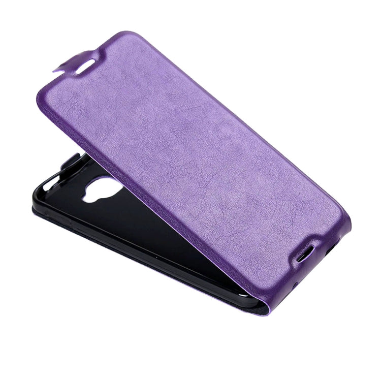 For Alcatel Idol 4S Vertical Flip Leather Case with Card Slot & Photo Frame