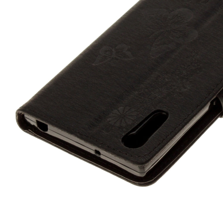 For Sony Xperia XZ Power Butterflies Embossing Horizontal Flip Leather Case with Holder & Card Slots & Wallet & Lanyard