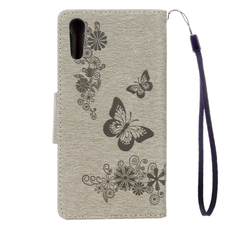 For Sony Xperia XZ Power Butterflies Embossing Horizontal Flip Leather Case with Holder & Card Slots & Wallet & Lanyard