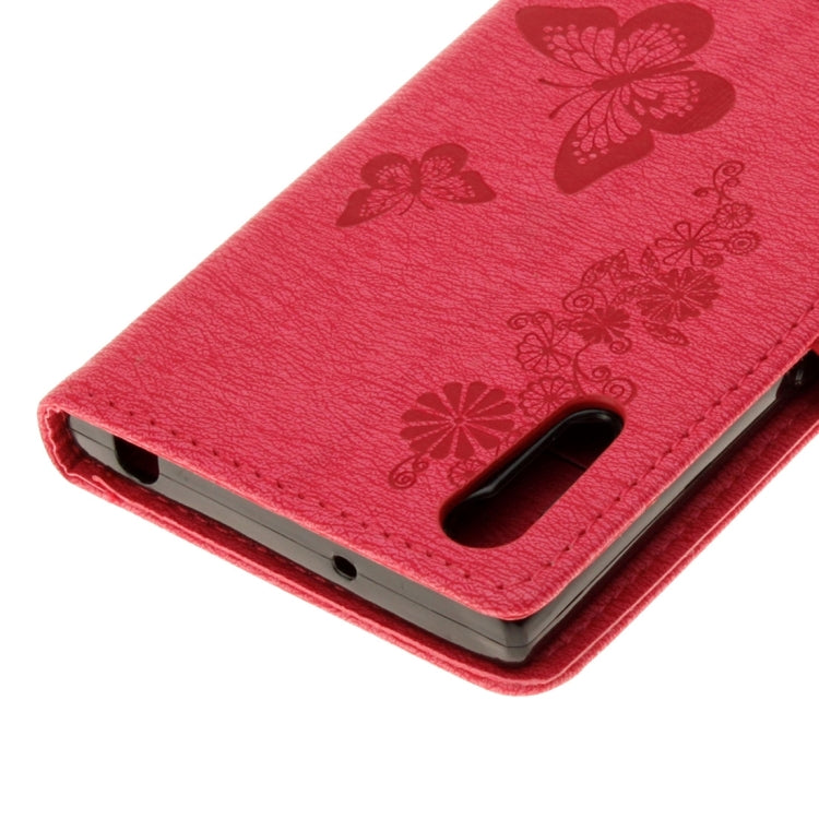 For Sony Xperia XZ Power Butterflies Embossing Horizontal Flip Leather Case with Holder & Card Slots & Wallet & Lanyard