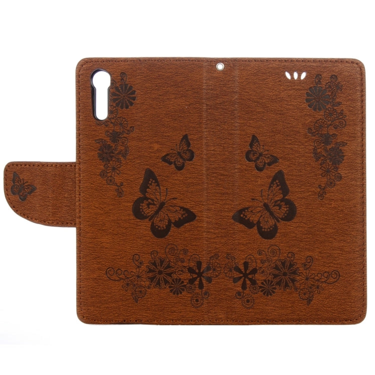For Sony Xperia XZ Power Butterflies Embossing Horizontal Flip Leather Case with Holder & Card Slots & Wallet & Lanyard