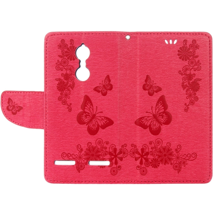 For Lenovo K6 5.0 inch Butterflies Embossing Horizontal Flip Leather Case with Holder & Card Slots & Wallet & Lanyard