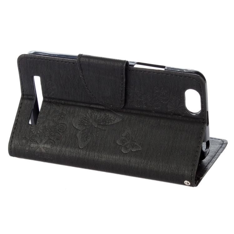 For Lenovo VIBE C A2020 Butterflies Embossing Horizontal Flip Leather Case with Holder & Card Slots & Wallet & Lanyard