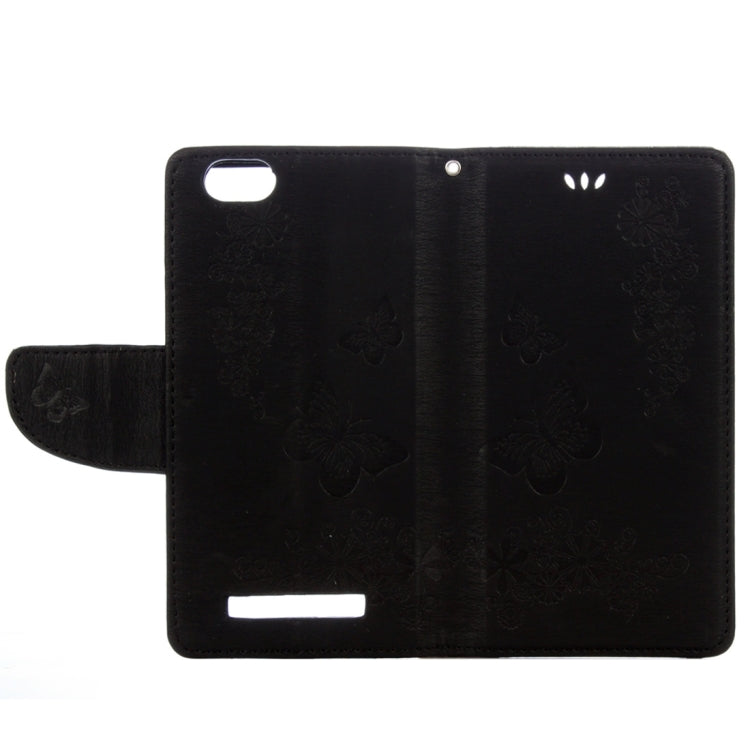 For Lenovo VIBE C A2020 Butterflies Embossing Horizontal Flip Leather Case with Holder & Card Slots & Wallet & Lanyard