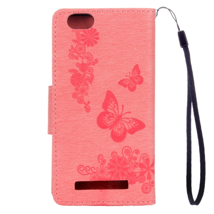 For Lenovo VIBE C A2020 Butterflies Embossing Horizontal Flip Leather Case with Holder & Card Slots & Wallet & Lanyard