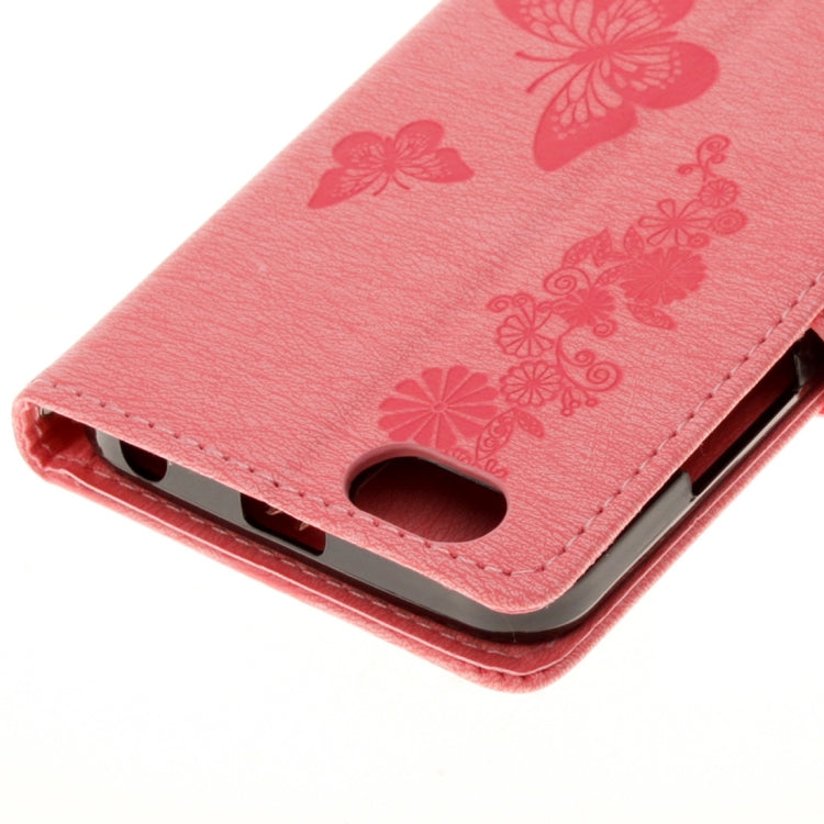 For Lenovo VIBE C A2020 Butterflies Embossing Horizontal Flip Leather Case with Holder & Card Slots & Wallet & Lanyard
