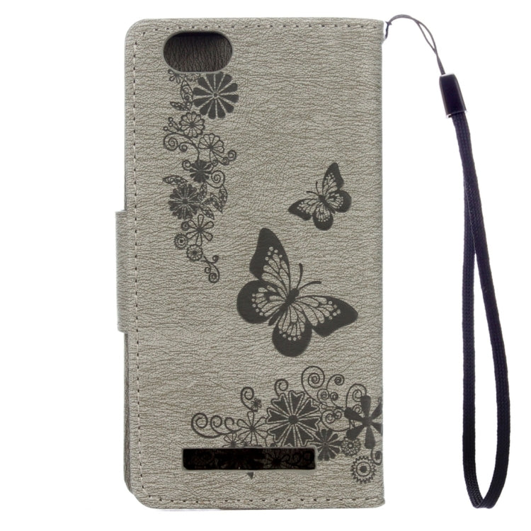 For Lenovo VIBE C A2020 Butterflies Embossing Horizontal Flip Leather Case with Holder & Card Slots & Wallet & Lanyard