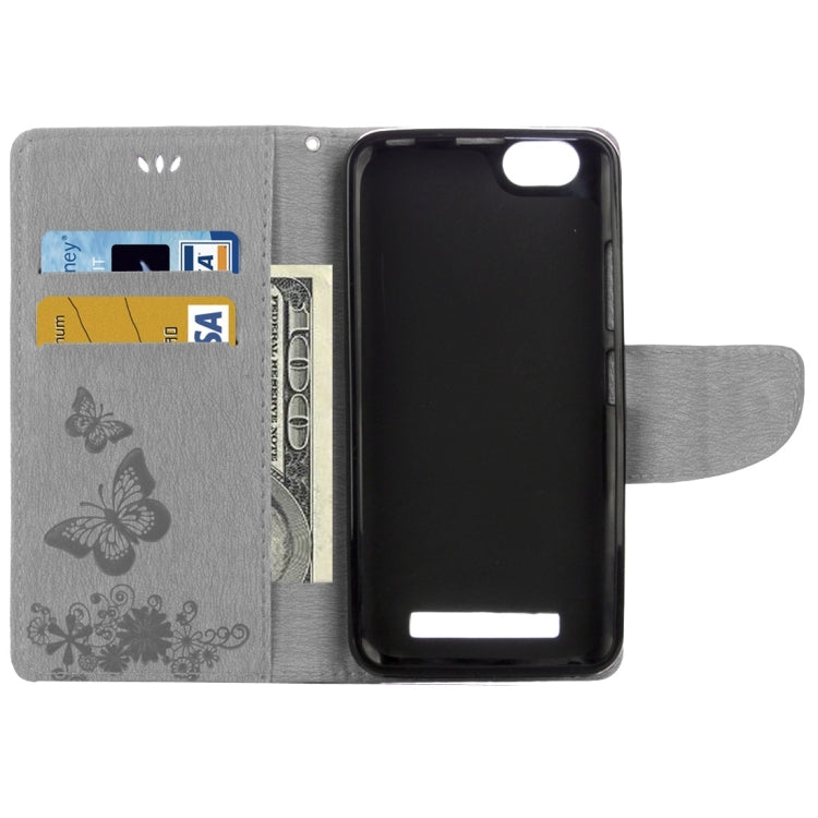 For Lenovo VIBE C A2020 Butterflies Embossing Horizontal Flip Leather Case with Holder & Card Slots & Wallet & Lanyard