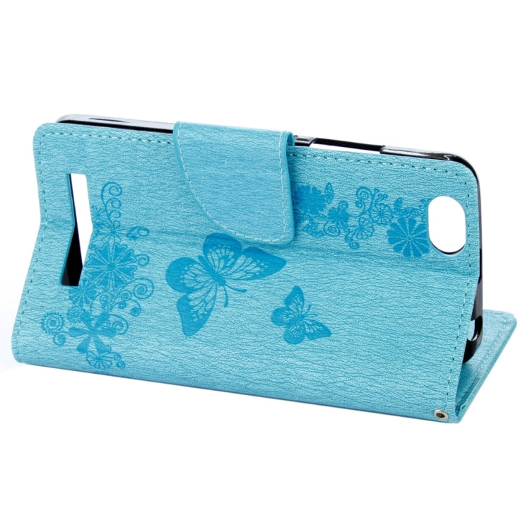 For Lenovo VIBE C A2020 Butterflies Embossing Horizontal Flip Leather Case with Holder & Card Slots & Wallet & Lanyard