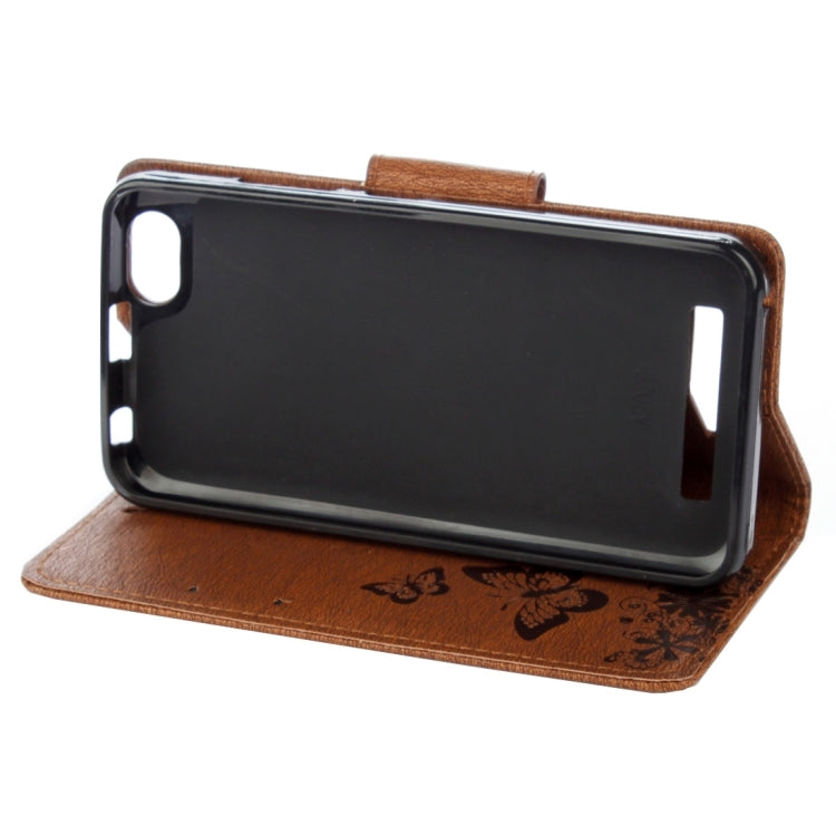 For Lenovo VIBE C A2020 Butterflies Embossing Horizontal Flip Leather Case with Holder & Card Slots & Wallet & Lanyard