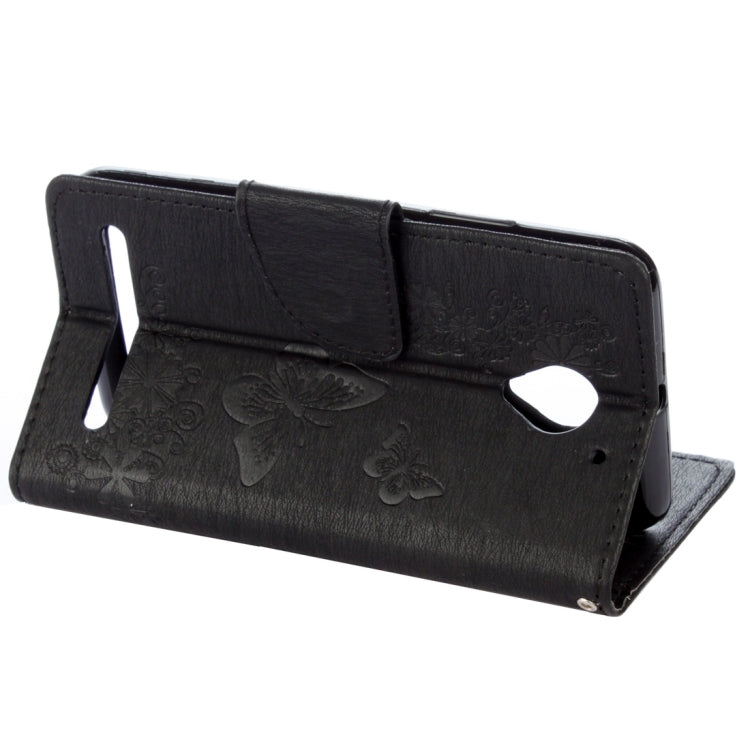 For Lenovo Vibe C2 XT1700 / XT1706 Butterflies Embossing Horizontal Flip Leather Case with Holder & Card Slots & Wallet & Lanyard