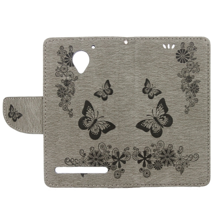 For Lenovo Vibe C2 XT1700 / XT1706 Butterflies Embossing Horizontal Flip Leather Case with Holder & Card Slots & Wallet & Lanyard