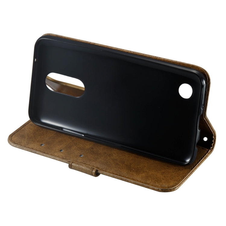 For LG K8 (2017) (US Version) Skull Pressed Flowers Pattern Horizontal Flip Leather Case with Holder & Card Slots & Wallet & Lanyard