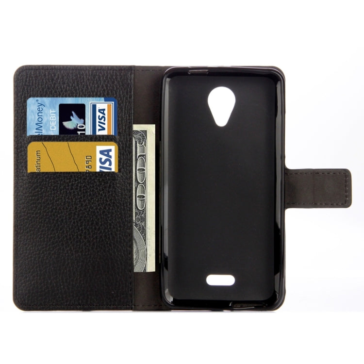 For Wiko FREDDY Litchi Texture Horizontal Flip Leather Case with Holder & Card Slots & Wallet