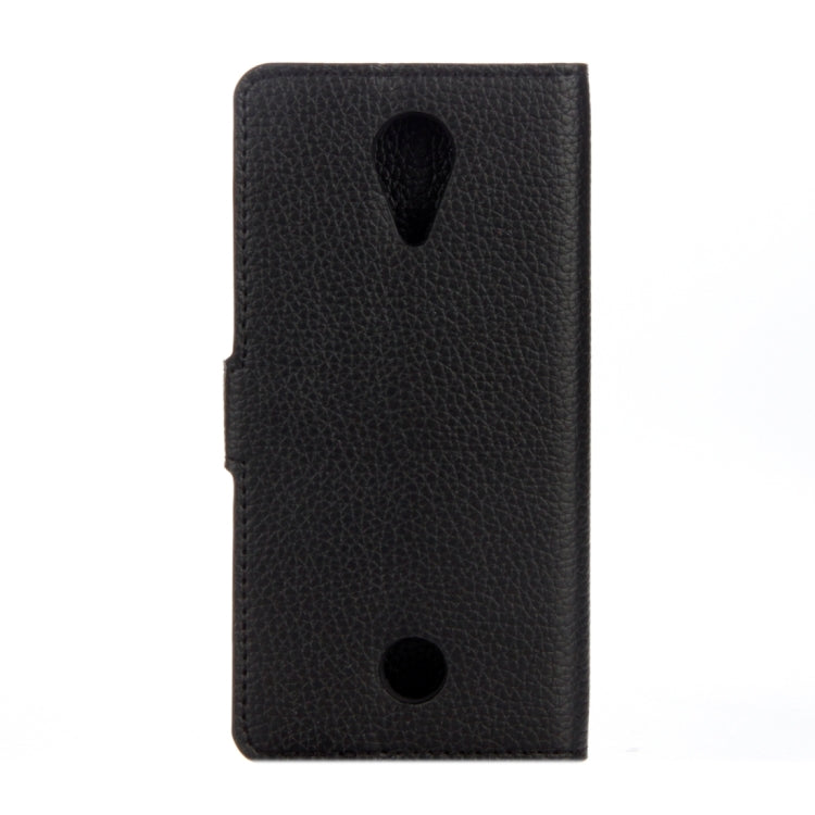 For Wiko Tommy Litchi Texture Horizontal Flip Leather Case with Holder & Card Slots & Wallet