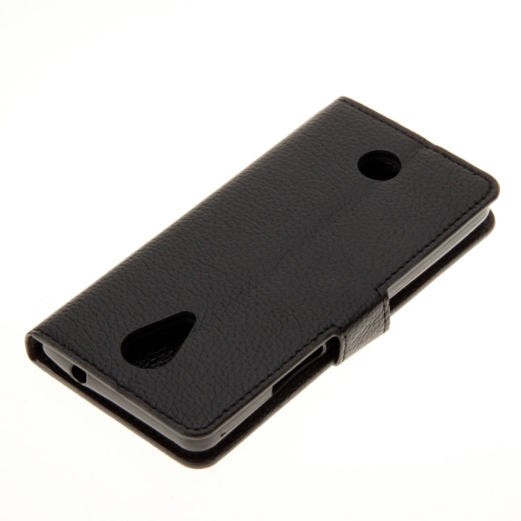 For Wiko Tommy Litchi Texture Horizontal Flip Leather Case with Holder & Card Slots & Wallet