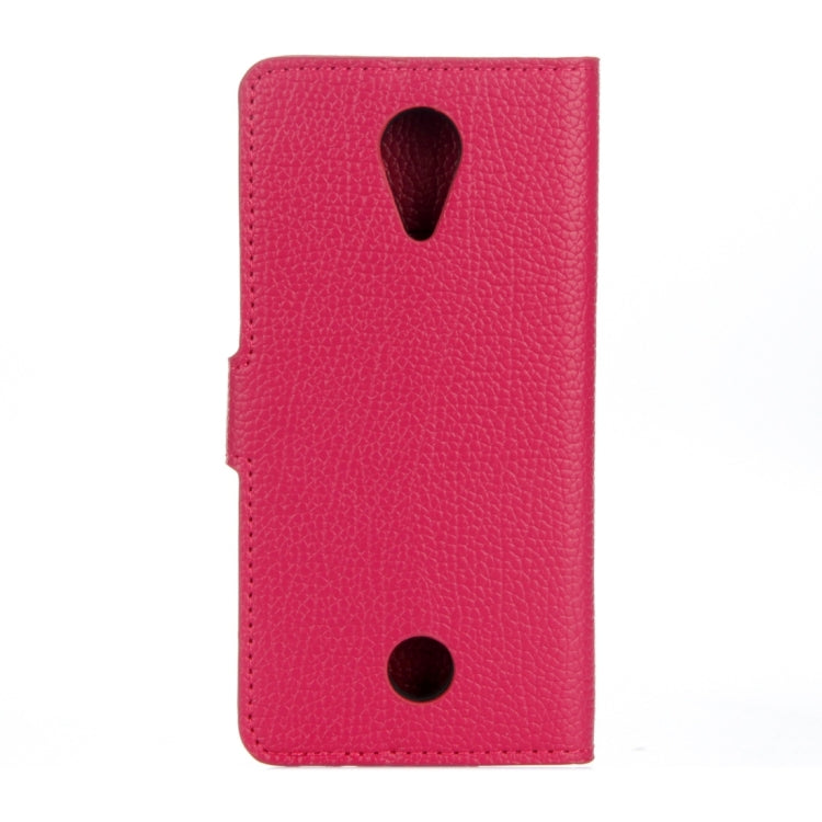 For Wiko Tommy Litchi Texture Horizontal Flip Leather Case with Holder & Card Slots & Wallet