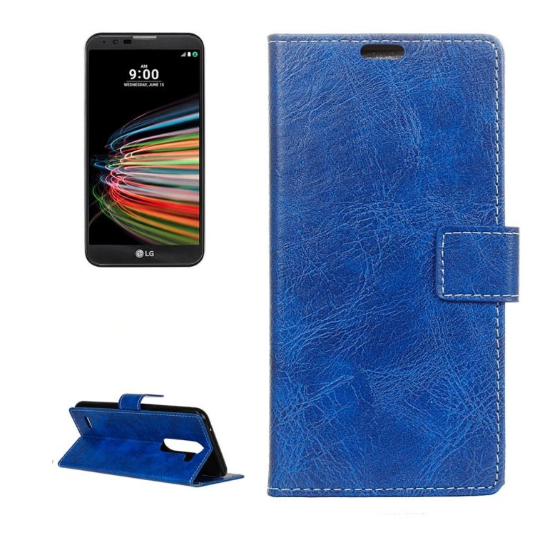 For LG X Mach Retro Crazy Horse Texture Horizontal Flip Leather Case with Holder & Card Slots & Wallet & Photo Frame