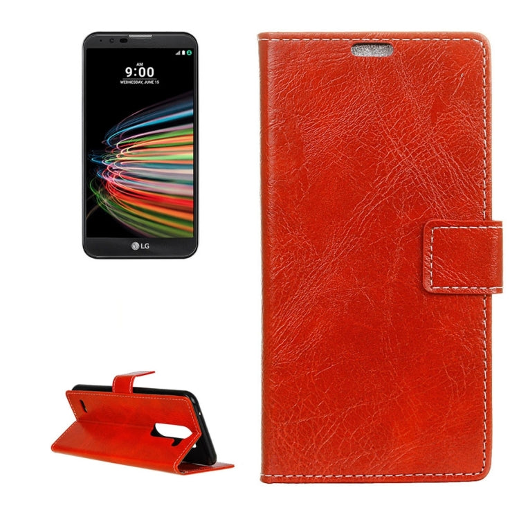 For LG X Mach Retro Crazy Horse Texture Horizontal Flip Leather Case with Holder & Card Slots & Wallet & Photo Frame