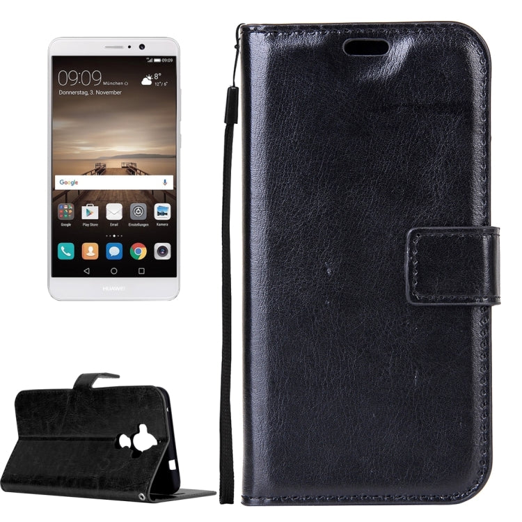 For Huawei Mate 9 Crazy Horse Texture Horizontal Flip PU Leather Case with Holder & Card Slots & Wallet & Photo Frame & Lanyard & Magnetic Buckle