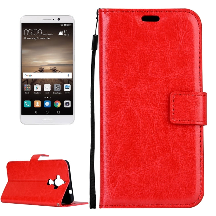 For Huawei Mate 9 Crazy Horse Texture Horizontal Flip PU Leather Case with Holder & Card Slots & Wallet & Photo Frame & Lanyard & Magnetic Buckle
