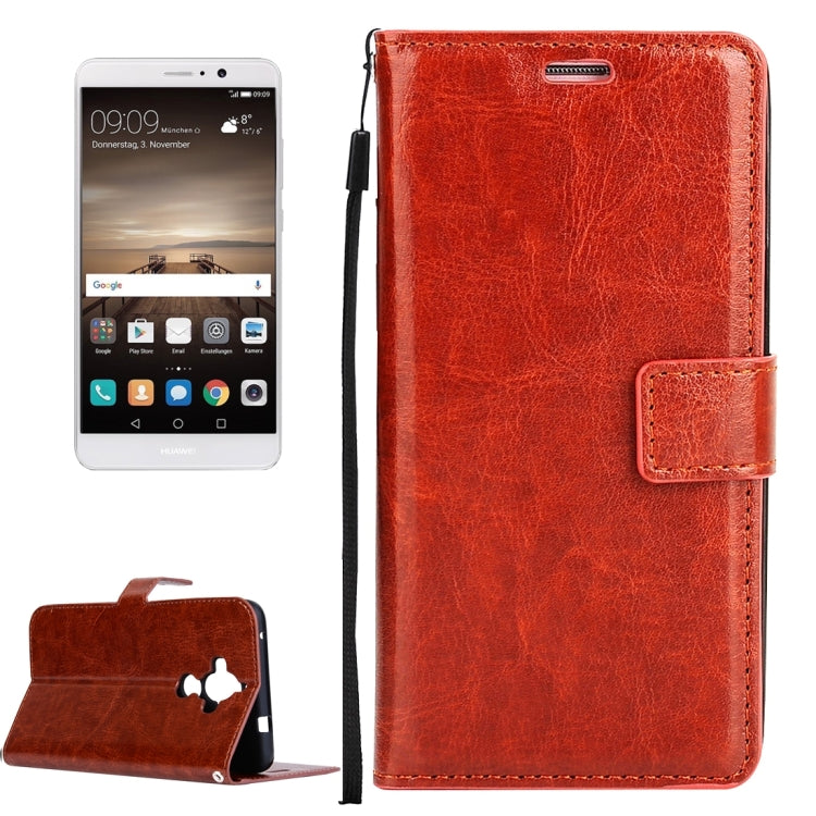 For Huawei Mate 9 Crazy Horse Texture Horizontal Flip PU Leather Case with Holder & Card Slots & Wallet & Photo Frame & Lanyard & Magnetic Buckle