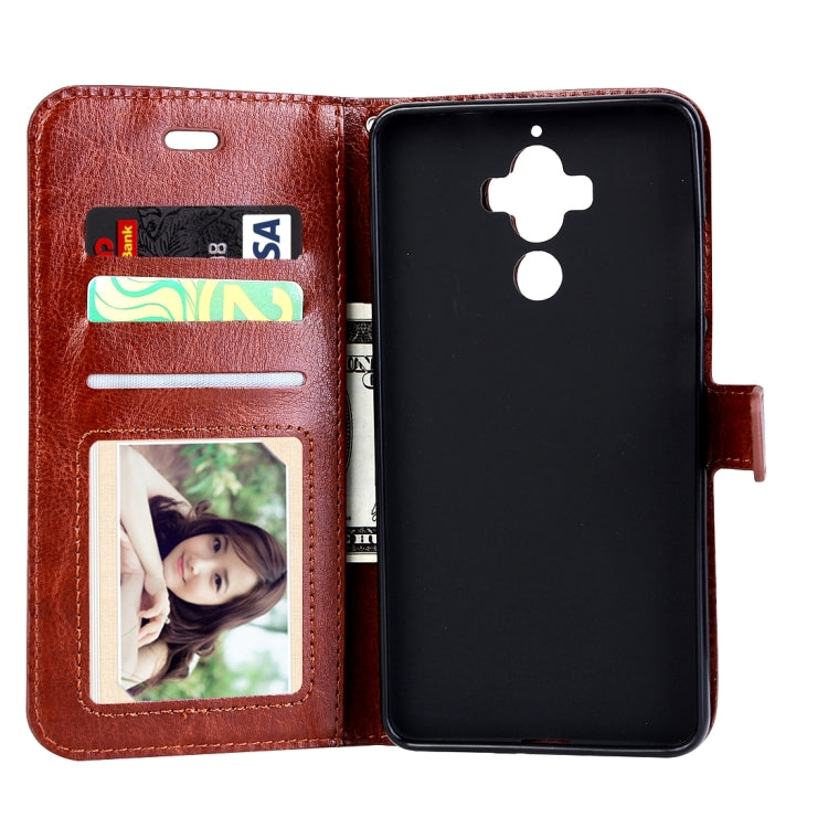 For Huawei Mate 9 Crazy Horse Texture Horizontal Flip PU Leather Case with Holder & Card Slots & Wallet & Photo Frame & Lanyard & Magnetic Buckle
