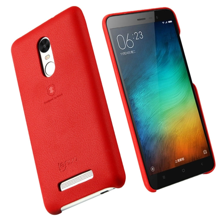 Lenuo for Xiaomi Redmi Note 3 Litchi Texture PU + PC Paste Skin Protective Case