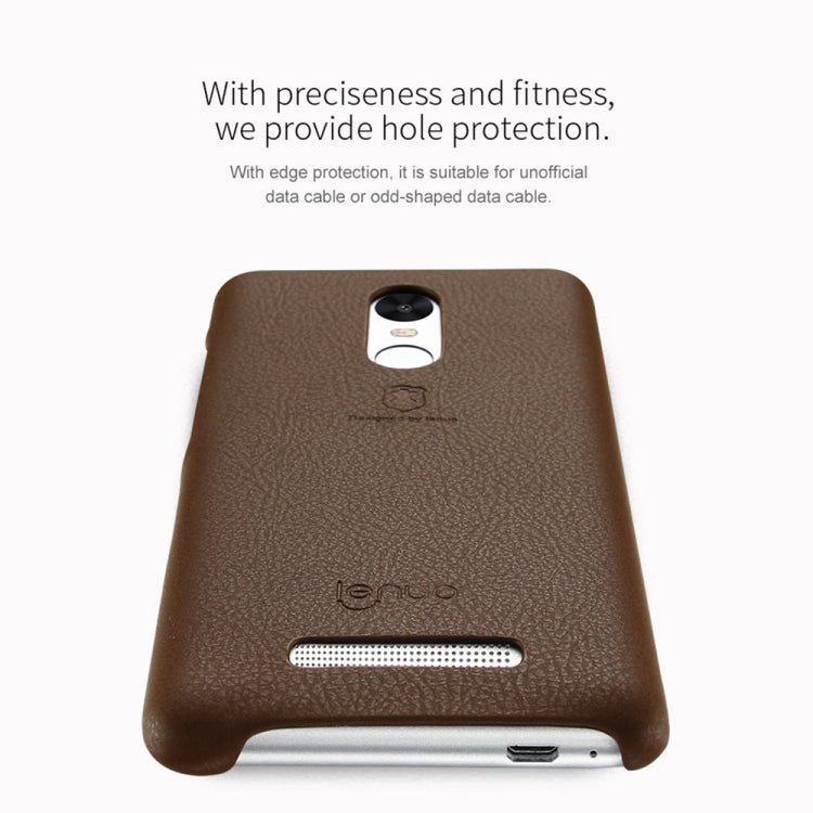 Lenuo for Xiaomi Redmi Note 3 Litchi Texture PU + PC Paste Skin Protective Case