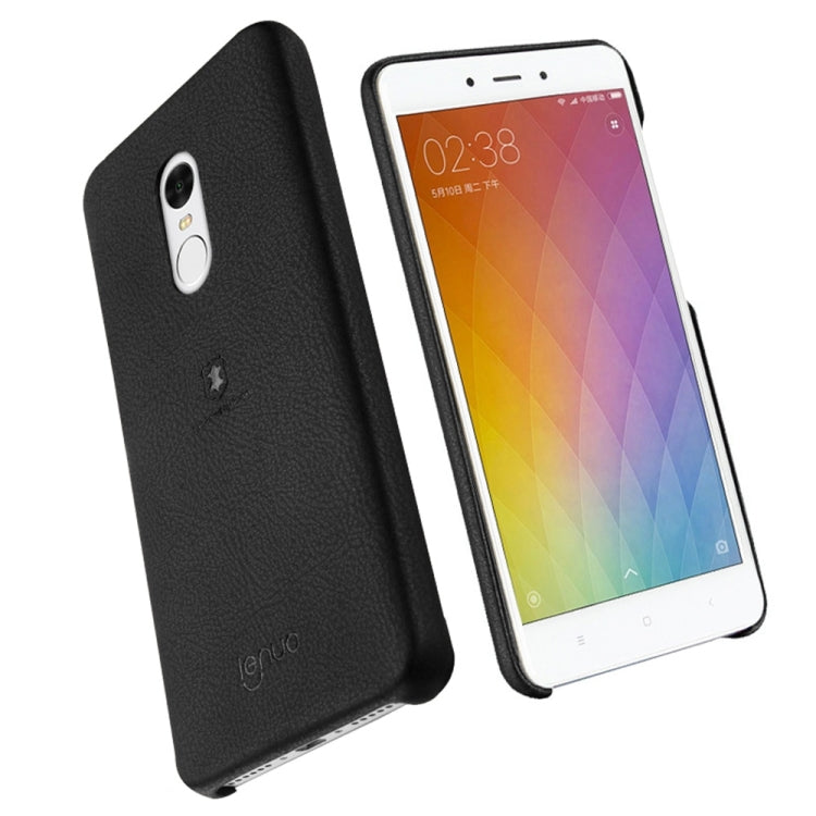 Lenuo for Xiaomi Redmi Note 4 Litchi Texture PU + PC Paste Skin Protective Case
