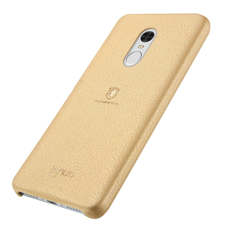 Lenuo for Xiaomi Redmi Note 4 Litchi Texture PU + PC Paste Skin Protective Case
