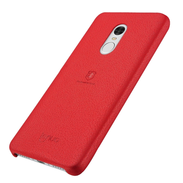 Lenuo for Xiaomi Redmi Note 4 Litchi Texture PU + PC Paste Skin Protective Case