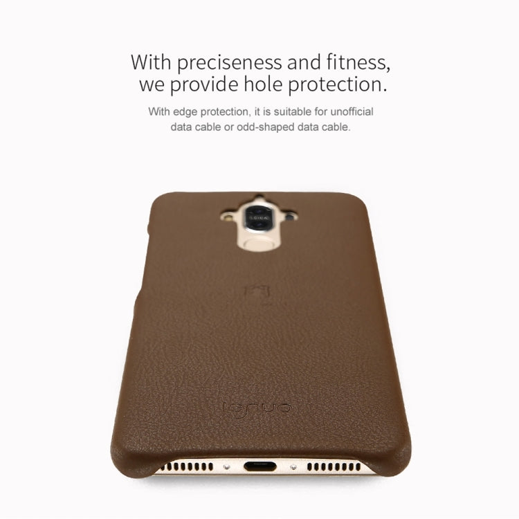 Lenuo for Huawei Mate 9 Litchi Texture PU + PC Paste Skin Protective Case