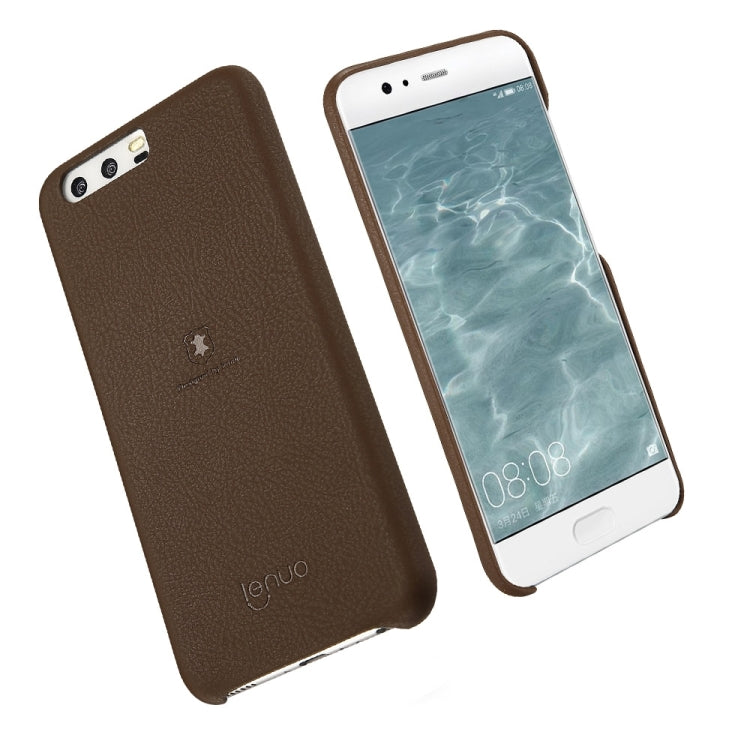 Lenuo for Huawei P10 Litchi Texture PU + PC Paste Skin Protective Case