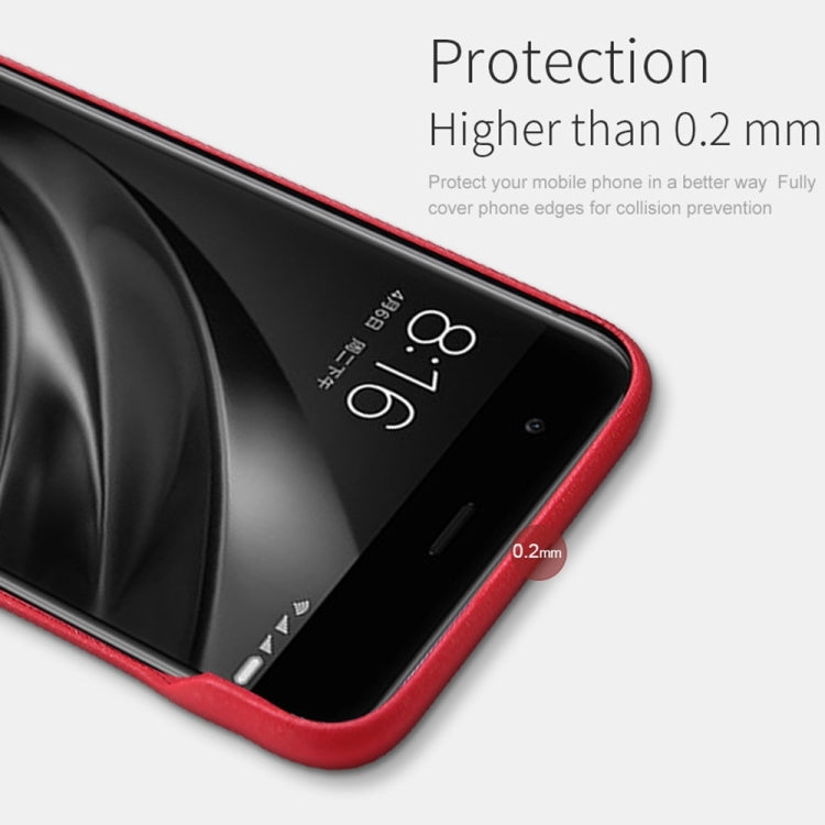 Lenuo for Xiaomi Mi 6 Litchi Texture PU + PC Paste Skin Protective Case