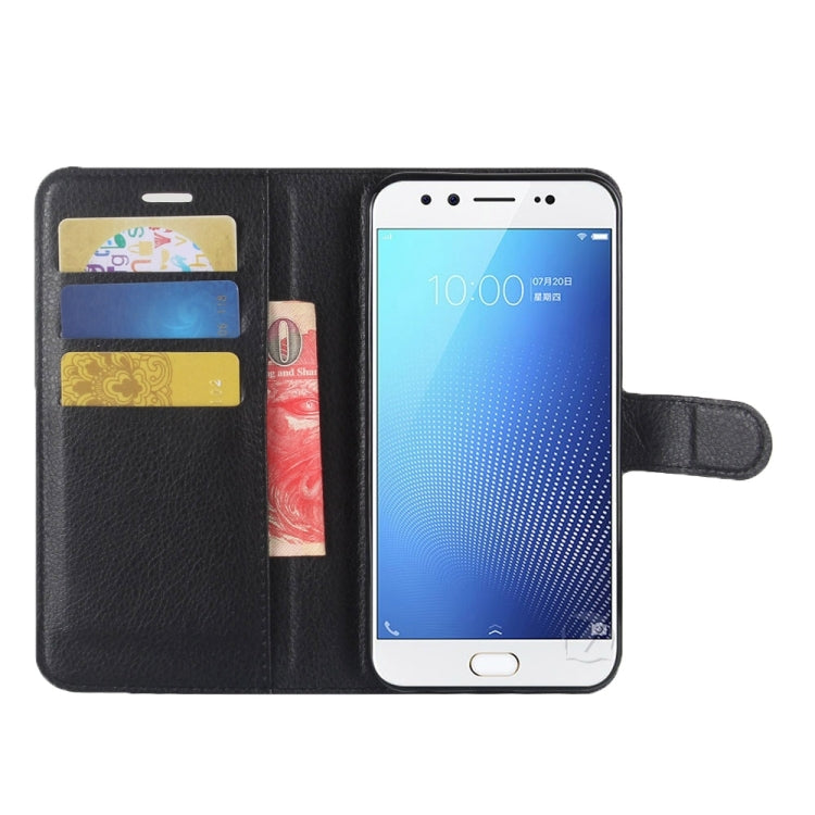 For Vivo X9s Litchi Texture Horizontal Flip Leather Case with Holder & Card Slots & Wallet