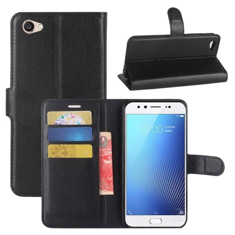 For Vivo X9s Litchi Texture Horizontal Flip Leather Case with Holder & Card Slots & Wallet