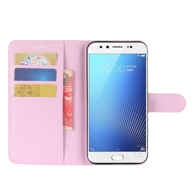 For Vivo X9s Litchi Texture Horizontal Flip Leather Case with Holder & Card Slots & Wallet