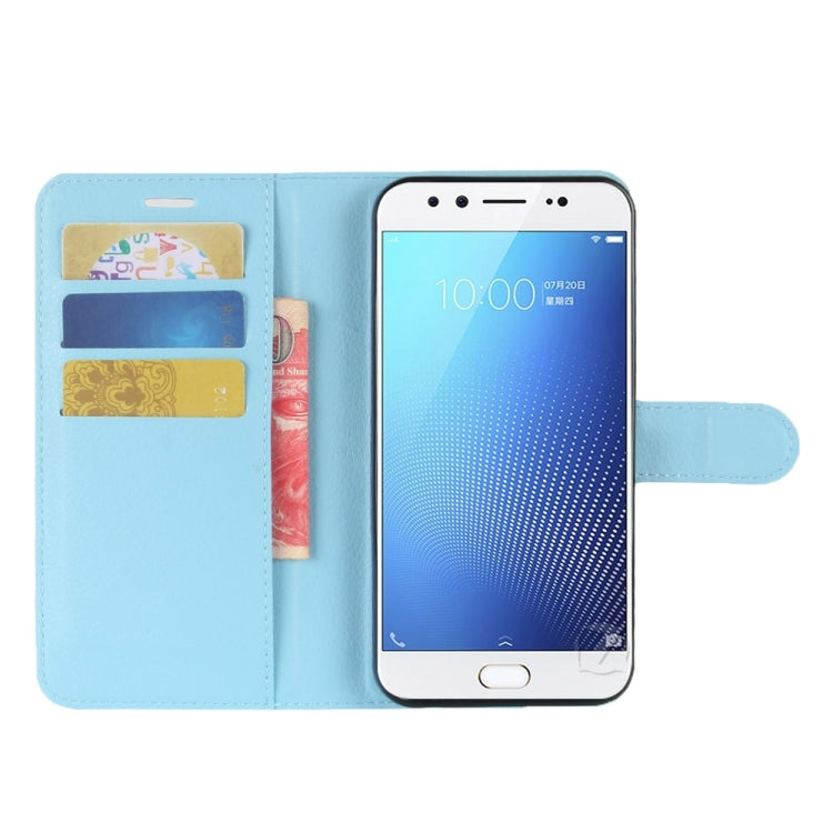For Vivo X9s Litchi Texture Horizontal Flip Leather Case with Holder & Card Slots & Wallet